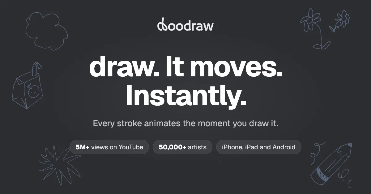 Doodraw, animated drawing app